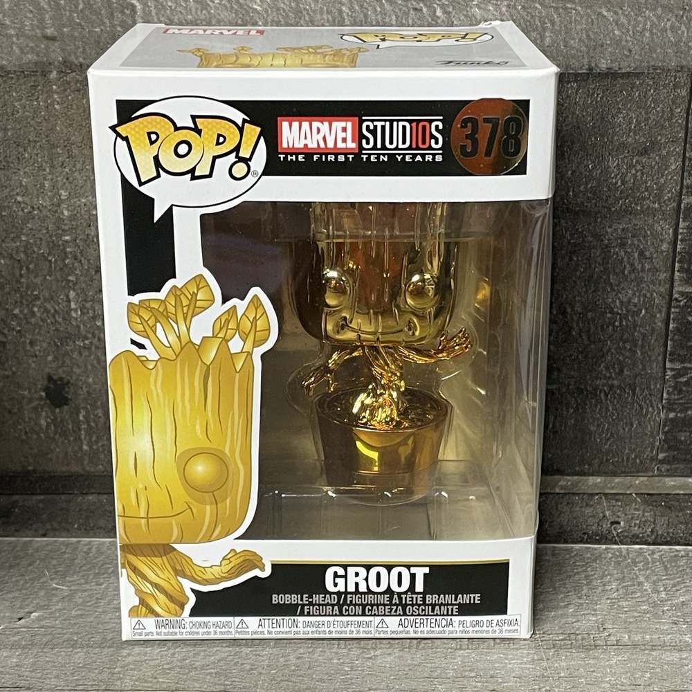 Groot (Gold Chrome) Funko Pop! Marvel Studios The First Ten Years #378